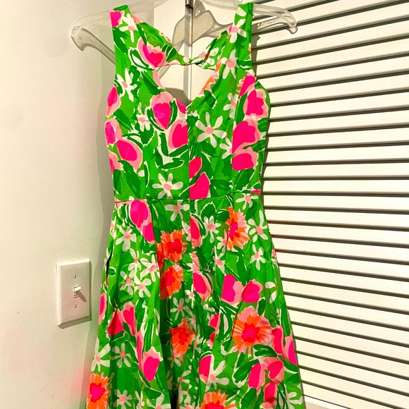 Lilly Pulitzer dress pink/green floral - Picture 1 of 2